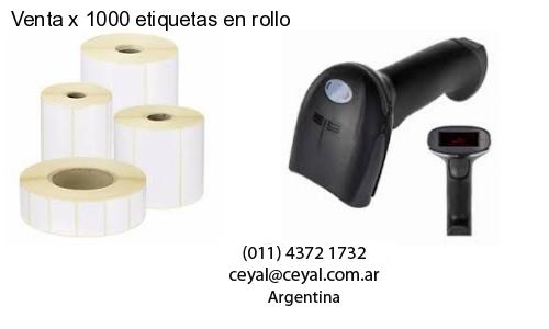 Venta x 1000 etiquetas en rollo