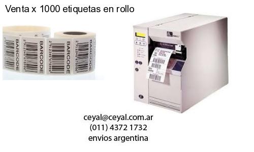 Venta x 1000 etiquetas en rollo