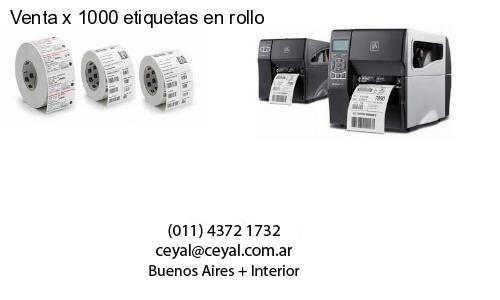 Venta x 1000 etiquetas en rollo