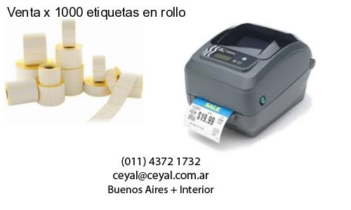Venta x 1000 etiquetas en rollo