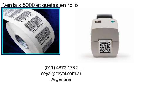Venta x 5000 etiquetas en rollo