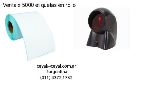 Venta x 5000 etiquetas en rollo
