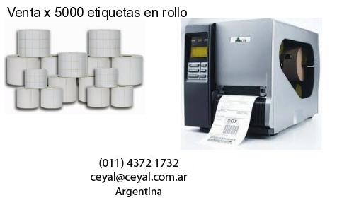 Venta x 5000 etiquetas en rollo