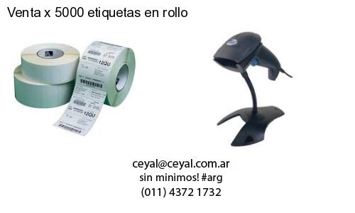 Venta x 5000 etiquetas en rollo
