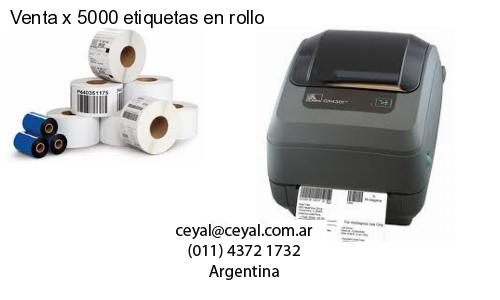 Venta x 5000 etiquetas en rollo