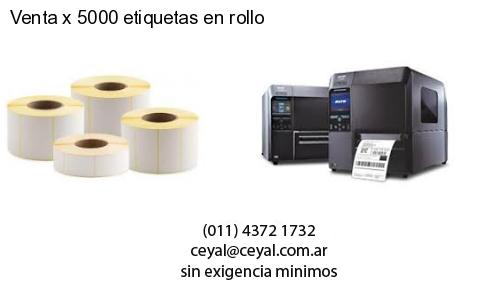 Venta x 5000 etiquetas en rollo
