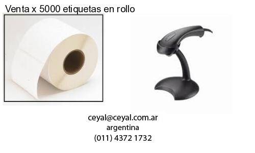 Venta x 5000 etiquetas en rollo