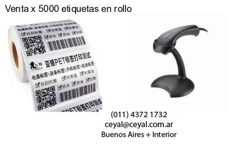 Venta x 5000 etiquetas en rollo