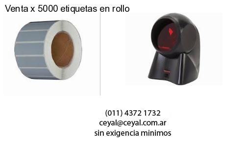 Venta x 5000 etiquetas en rollo
