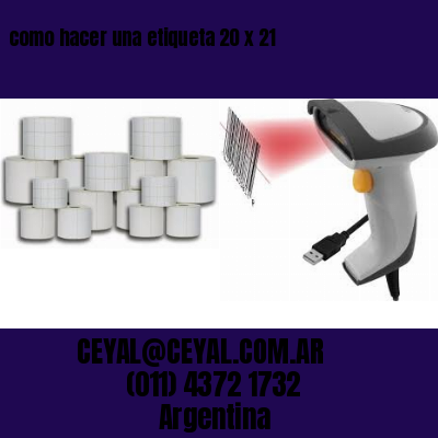 como hacer una etiqueta 20 x 21