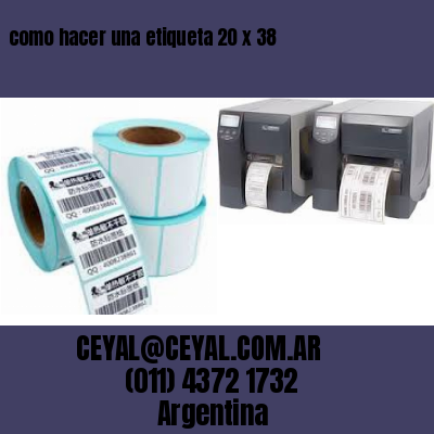 como hacer una etiqueta 20 x 38