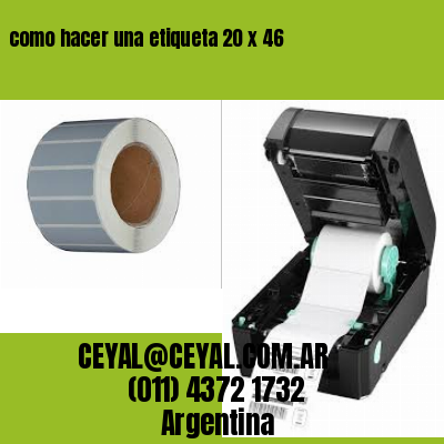 como hacer una etiqueta 20 x 46