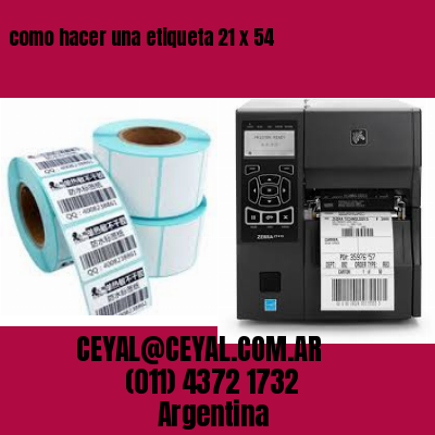 como hacer una etiqueta 21 x 54