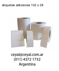 etiquetas adhesivas 102 x 28