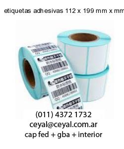 etiquetas adhesivas 112 x 199 mm x mm