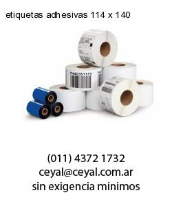 etiquetas adhesivas 114 x 140
