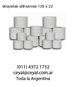 etiquetas adhesivas 129 x 22