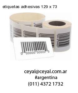 etiquetas adhesivas 129 x 73