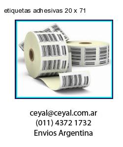 etiquetas adhesivas 20 x 71