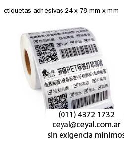 etiquetas adhesivas 24 x 78 mm x mm