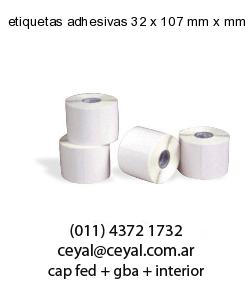 etiquetas adhesivas 32 x 107 mm x mm