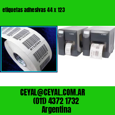 etiquetas adhesivas 44 x 123