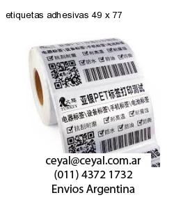 etiquetas adhesivas 49 x 77