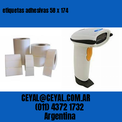 etiquetas adhesivas 58 x 174