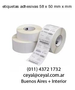 etiquetas adhesivas 58 x 50 mm x mm