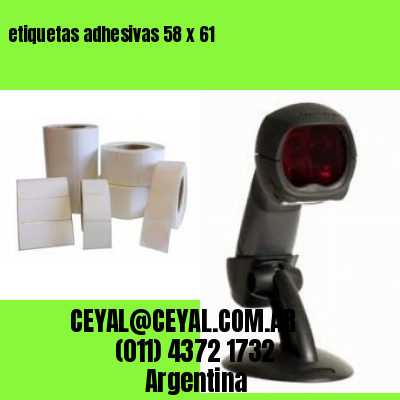 etiquetas adhesivas 58 x 61