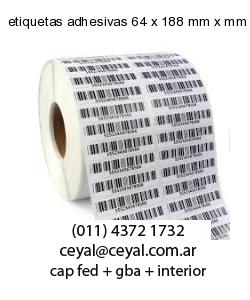 etiquetas adhesivas 64 x 188 mm x mm