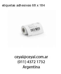 etiquetas adhesivas 68 x 184