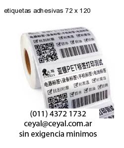 etiquetas adhesivas 72 x 120