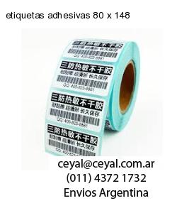 etiquetas adhesivas 80 x 148