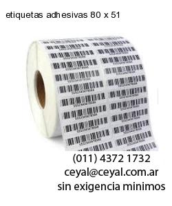 etiquetas adhesivas 80 x 51
