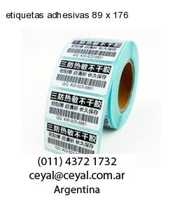 etiquetas adhesivas 89 x 176
