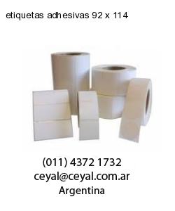 etiquetas adhesivas 92 x 114