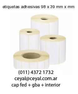 etiquetas adhesivas 98 x 39 mm x mm