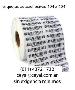 etiquetas autoadhesivas 104 x 104