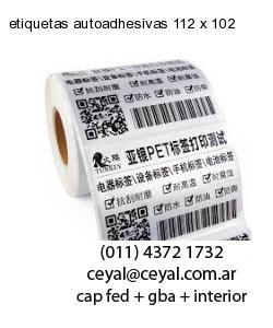 etiquetas autoadhesivas 112 x 102