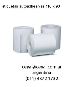 etiquetas autoadhesivas 116 x 93