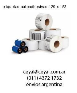 etiquetas autoadhesivas 129 x 153