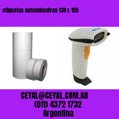etiquetas autoadhesivas 138 x 155