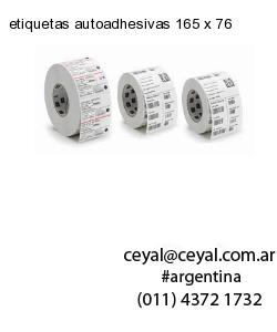 etiquetas autoadhesivas 165 x 76