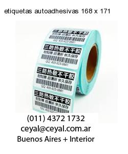 etiquetas autoadhesivas 168 x 171