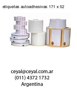 etiquetas autoadhesivas 171 x 52