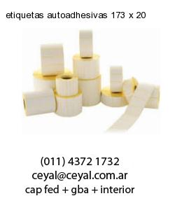 etiquetas autoadhesivas 173 x 20