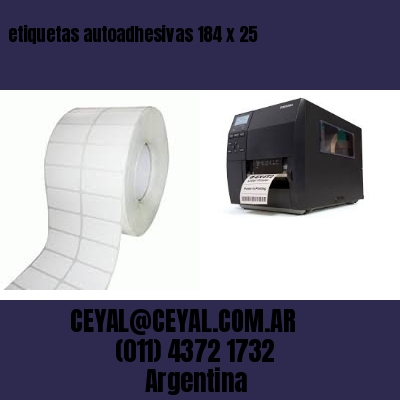 etiquetas autoadhesivas 184 x 25