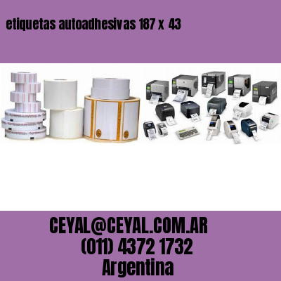 etiquetas autoadhesivas 187 x 43