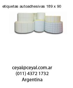 etiquetas autoadhesivas 189 x 90